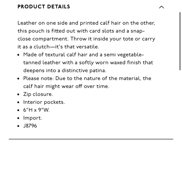 Madewell The Leather Pouch Clutch in Printed Calf - Picture 4 of 6